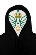 Load image into Gallery viewer, hoodie w/ custom hood lining, embroidered sleeve