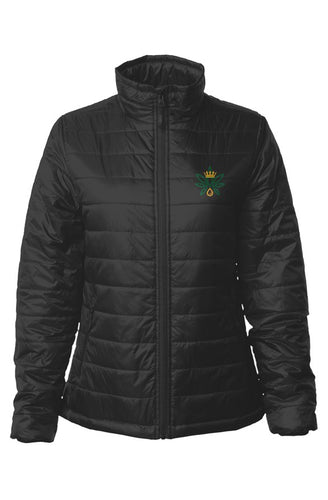 Womens Puffer Jacket embroidered logo