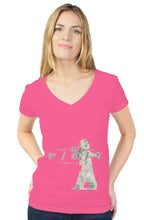 Load image into Gallery viewer, womens tultex v neck