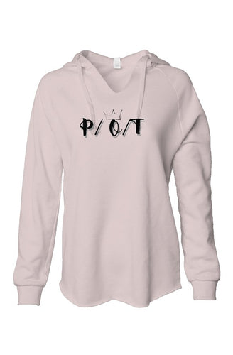 Womens Lightweight  Wash Hooded Sweatshirt